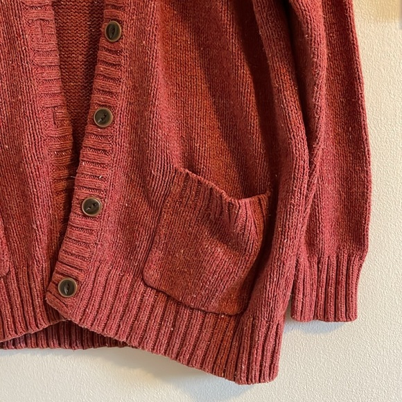 Denim & Supply Ralph Lauren Vintage Knit Cardigan‎ Women’s Size Large Orange Red - Picture 4 of 5